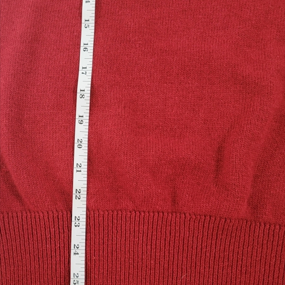 Vintage Ricardo Lenzi Size Medium to Large Angora and Lambswool Red Sweater - Picture 6 of 7
